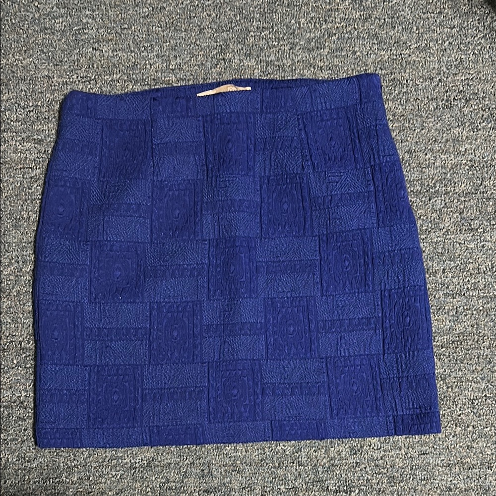 Elegant Blue Textured Skirt forever 21 small